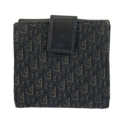 Dior Christian Trotter Black Silver Compact Wallet