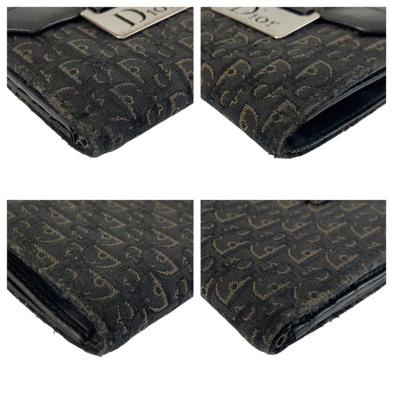 Dior Christian Trotter Black Silver Compact Wallet