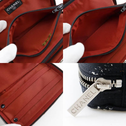 Chanel Travel Line Case Nylon Black Pouch