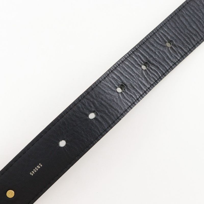 Louis Vuitton Ceinture Suhali Studs Leather Noir Black