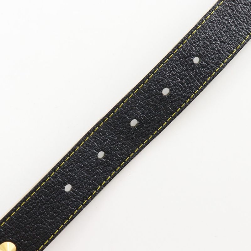 Louis Vuitton Ceinture Suhali Studs Leather Noir Black