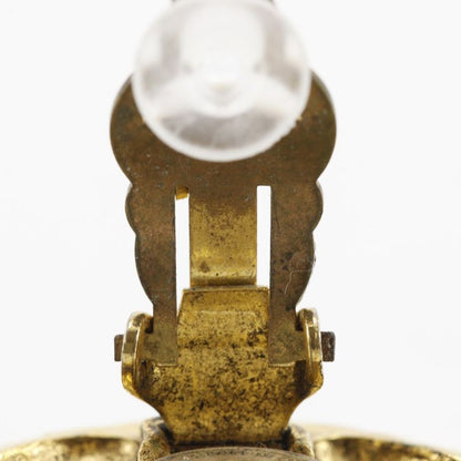 Chanel CC Logo Vintage Gold Plated Earrings