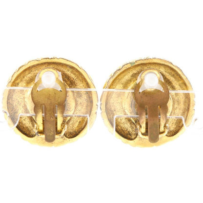 Chanel CC Logo Vintage Gold Plated Earrings