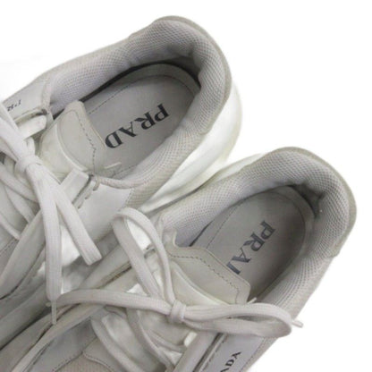 Prada System Low Cut Sneakers Triangle Logo White 7 AA