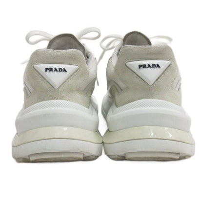 Prada System Low Cut Sneakers Triangle Logo White 7 AA