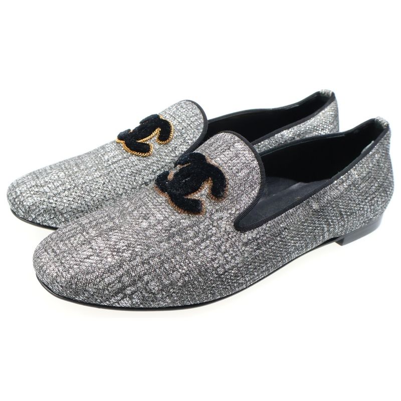 Chanel Operashes Silver 37 Slip on