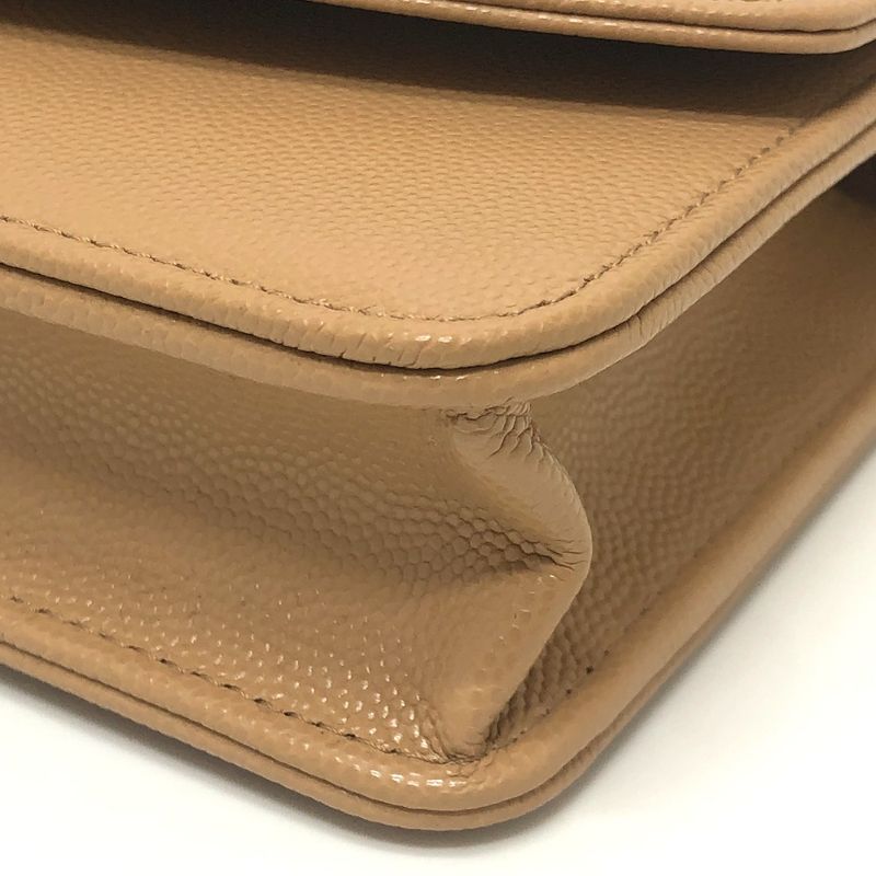 Chanel Shoulder Bag CC Logo Caviar Leather Beige