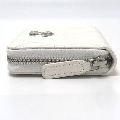 Chanel Long Wallet Star CC Logo Caviar Leather White