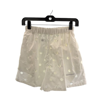 Prada Polka Dot Cutwork 36 White Cotton Shorts with Inner