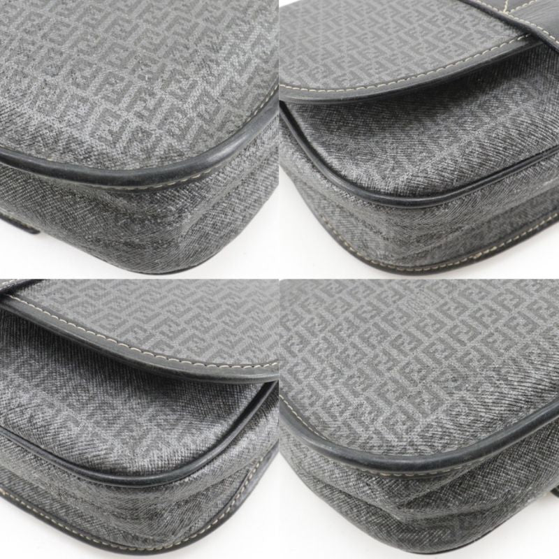 Fendi Zucchino Pochette Gray Shoulder Bag