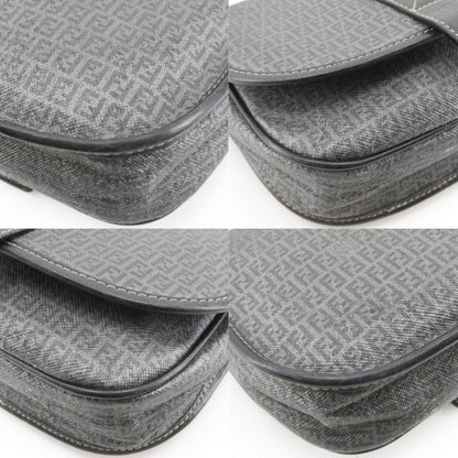 Fendi Zucchino Pochette Gray Shoulder Bag