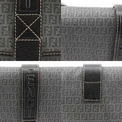 Fendi Zucchino Pochette Gray Shoulder Bag