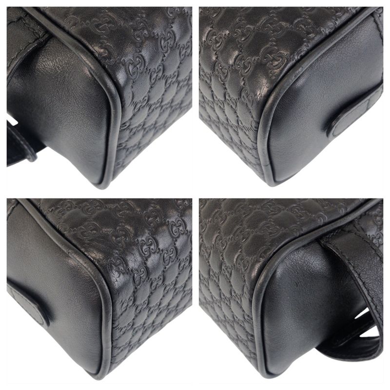 Gucci Micro Guccissima Black Leather Clutch
