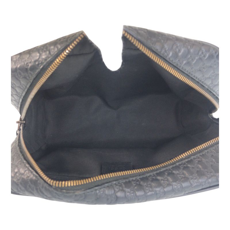 Gucci Micro Guccissima Black Leather Clutch