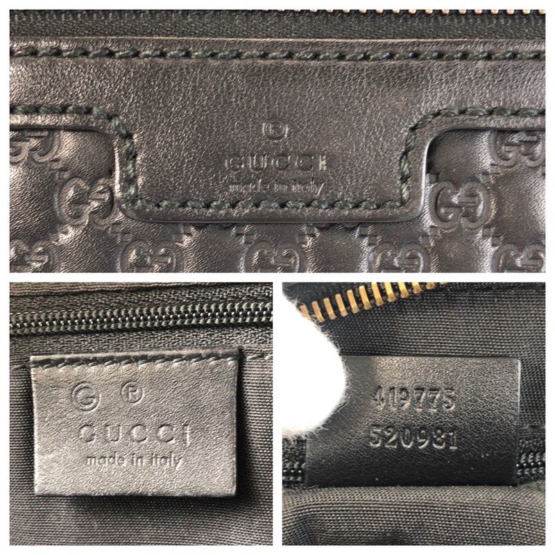 Gucci Micro Guccissima Black Leather Clutch