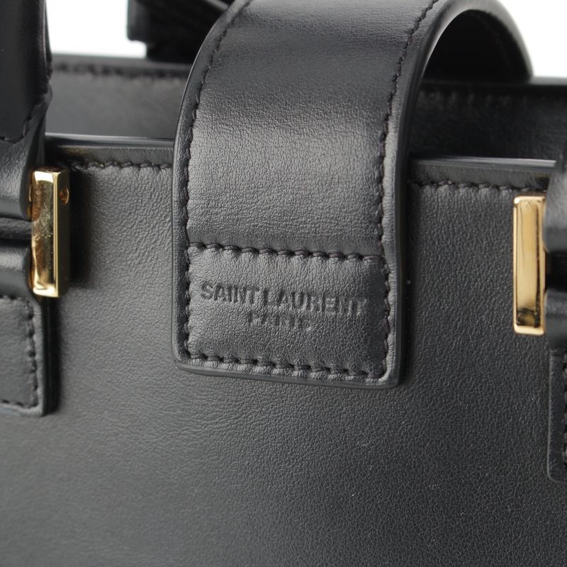 Saint Laurent Baby Cabas 2-Way Shoulder Handbag Black