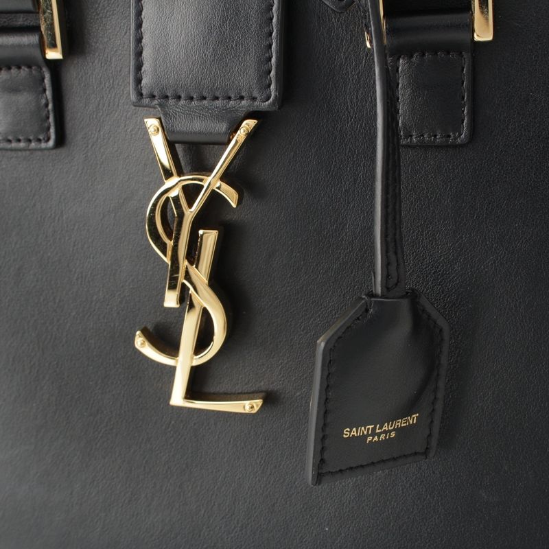 Saint Laurent Baby Cabas 2-Way Shoulder Handbag Black