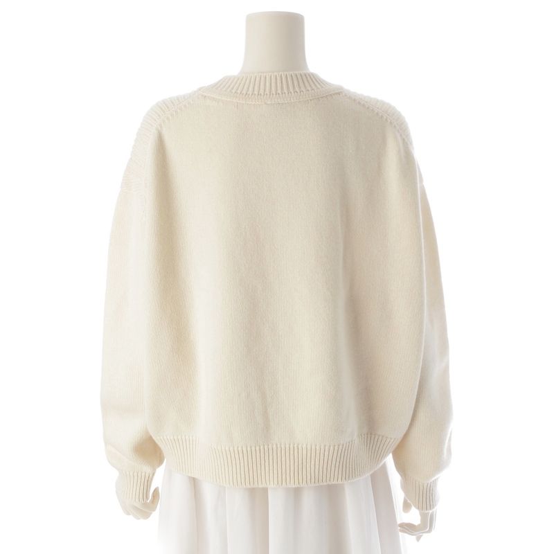 Hermes Cashmere Cotton Serie Knit Sweater Top Off White 40
