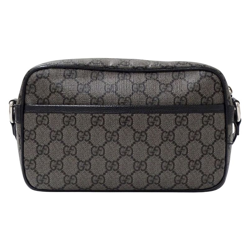 Gucci Shoulder Bag GG Supreme Gray Black
