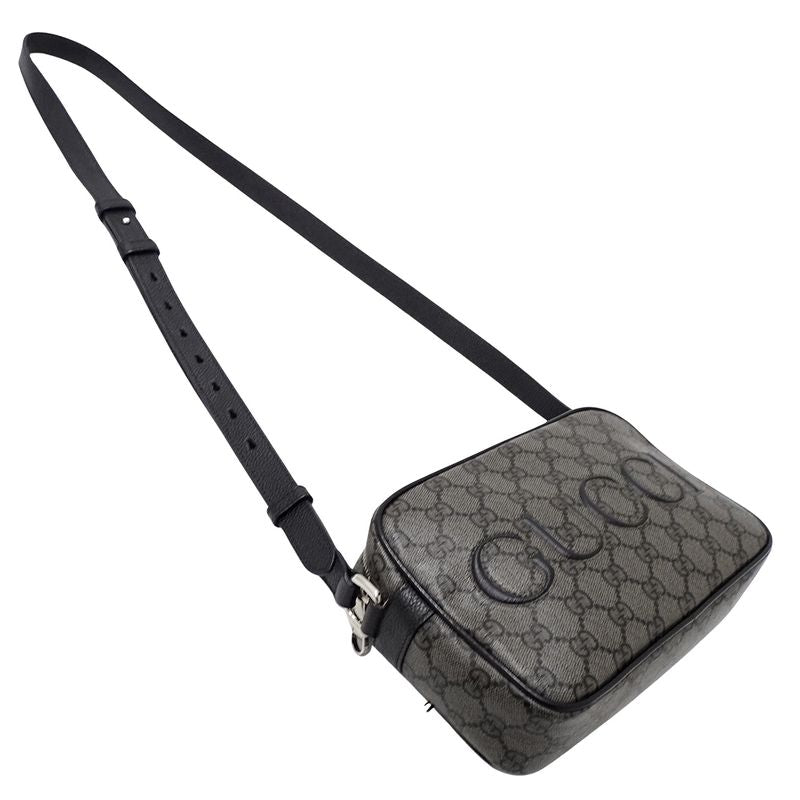 Gucci Shoulder Bag GG Supreme Gray Black