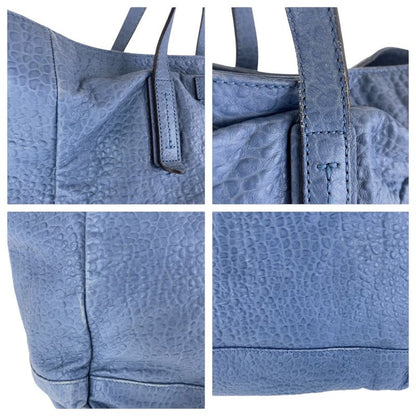 Gucci Blue Navy Leather Tote Shoulder Bag