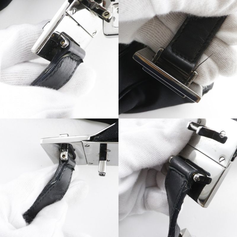 Gucci 001.3341.3444 Nylon Canvas Black Shoulder Bag