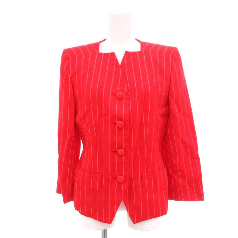 Saint Laurent Yves Vintage Suit Set Suit Collarless Jacket Tight