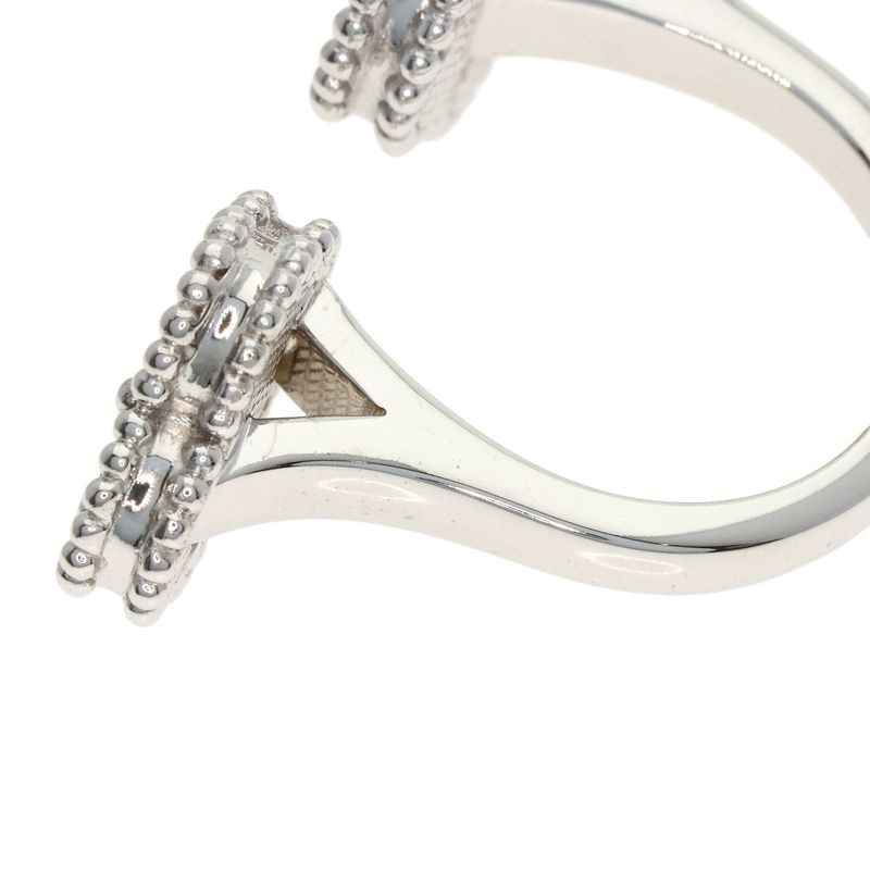 Van Cleef & Arpels Magic Alhambra Entre Door Shell Ring 18K White Gold