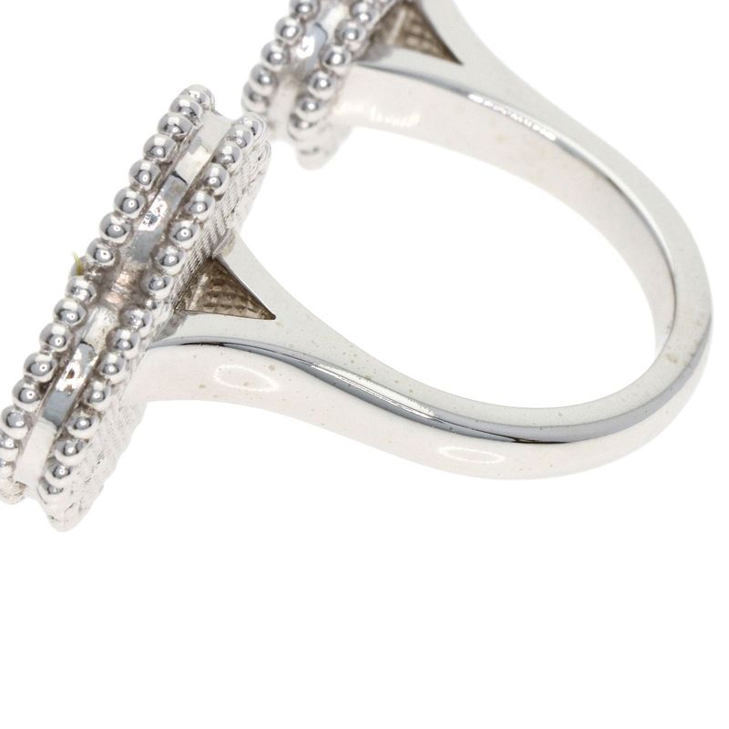 Van Cleef & Arpels Magic Alhambra Entre Door Shell Ring 18K White Gold