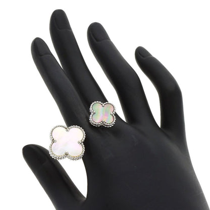 Van Cleef & Arpels Magic Alhambra Entre Door Shell Ring 18K White Gold