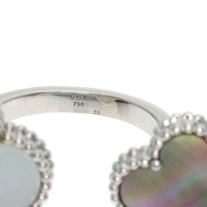 Van Cleef & Arpels Magic Alhambra Entre Door Shell Ring 18K White Gold