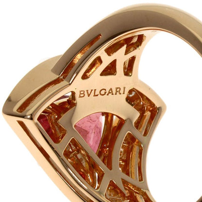 Bvlgari Diva Dream Pink Tourmaline Diamond Ring 18K Gold