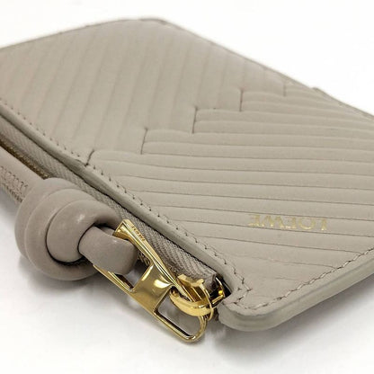 Loewe Wallet Fragment Case Logo Leather Beige