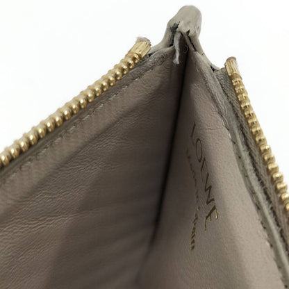 Loewe Wallet Fragment Case Logo Leather Beige