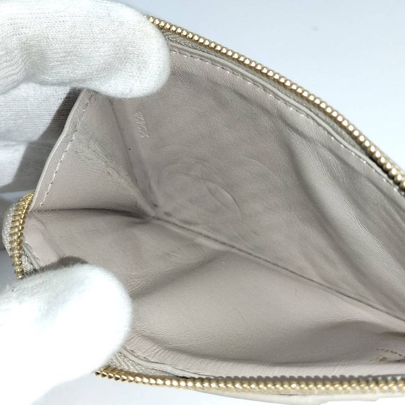 Loewe Wallet Fragment Case Logo Leather Beige