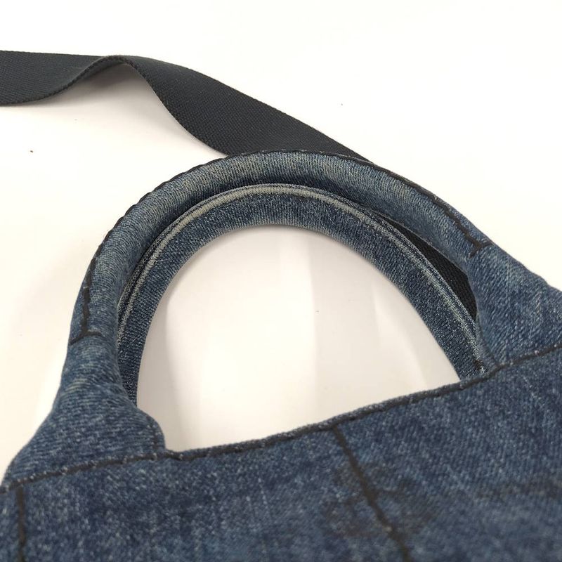 Prada 2-Way Tote Canapa Denim Gray
