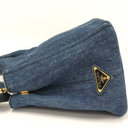 Prada 2-Way Tote Canapa Denim Gray