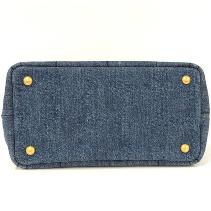 Prada 2-Way Tote Canapa Denim Gray