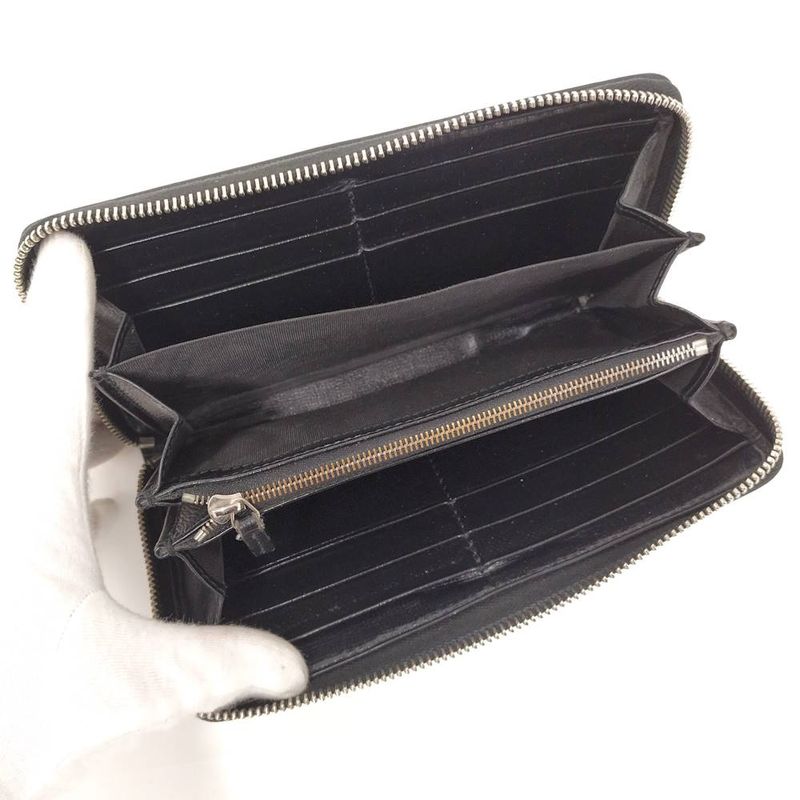 Gucci Zip Around Wallet Interlocking GG Supreme Black