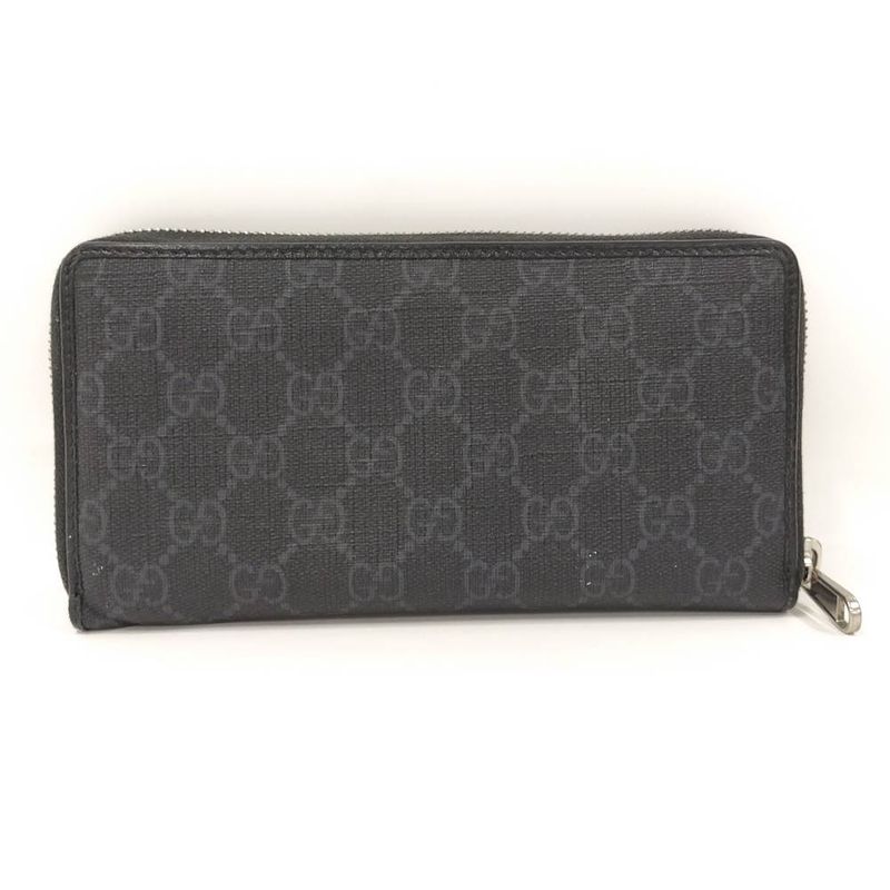 Gucci Zip Around Wallet Interlocking GG Supreme Black