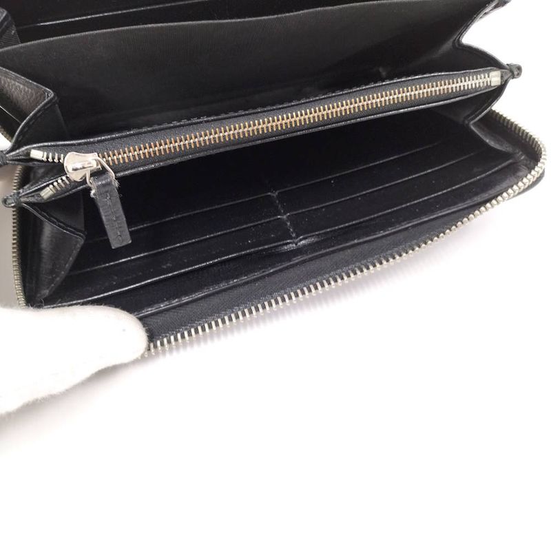 Gucci Zip Around Wallet Interlocking GG Supreme Black