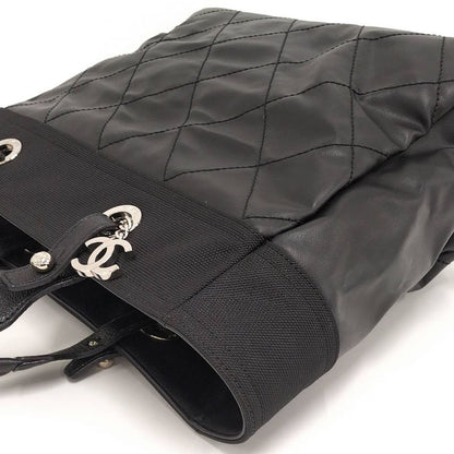 Chanel Paris Biarritz MM Tote Leather Black