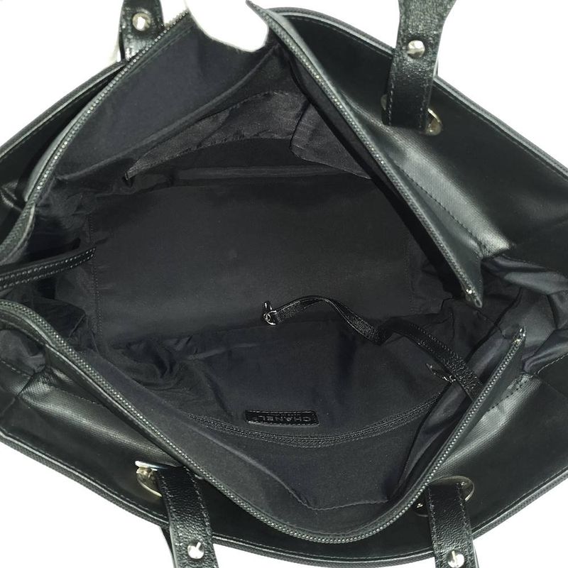 Chanel Paris Biarritz MM Tote Leather Black