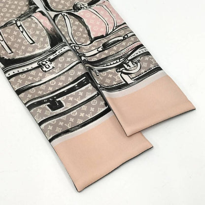 Louis Vuitton Bandeau Trunk Scarf Silk Pink