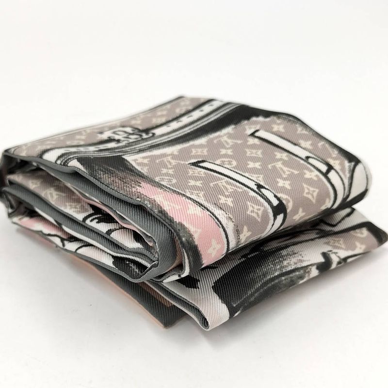 Louis Vuitton Bandeau Trunk Scarf Silk Pink