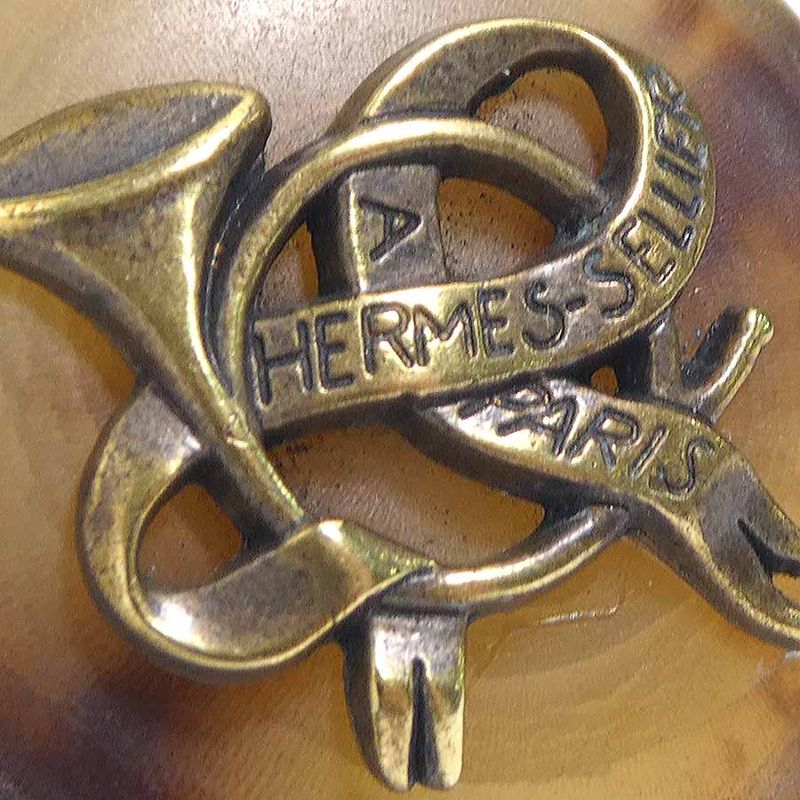 Hermes Earrings Brown