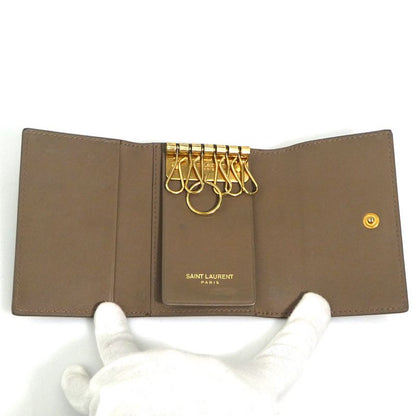 Saint Laurent Key Case Leather Brown