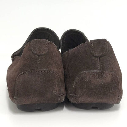 Gucci Driving Shoes Horsebit Suede Brown Notation 8
