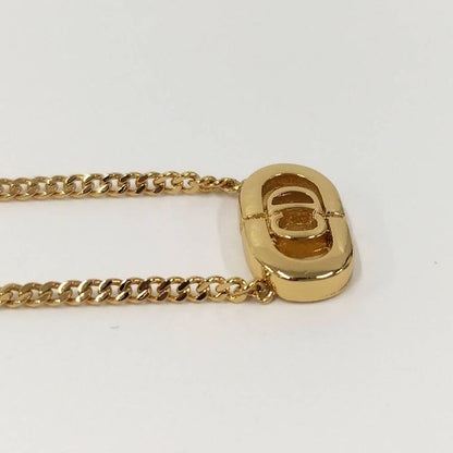 Dior Christian Necklace Logo Plated Gold