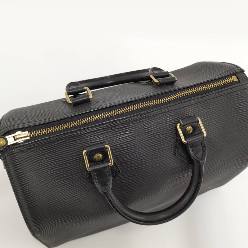 Louis Vuitton Speedy 25 Handbag Epi Noir Black